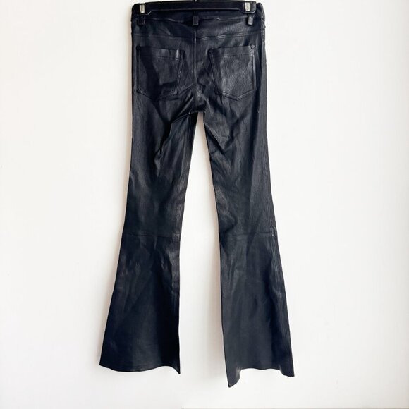 Alice and Olivia Flared Leather Jeans 0 - Picture 3 of 8